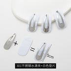 10pcs- DIY Hair Clip Base | Non-woven Fabric Pad | Hair Accessories | DIY Crochet & Sewing Accessory Base