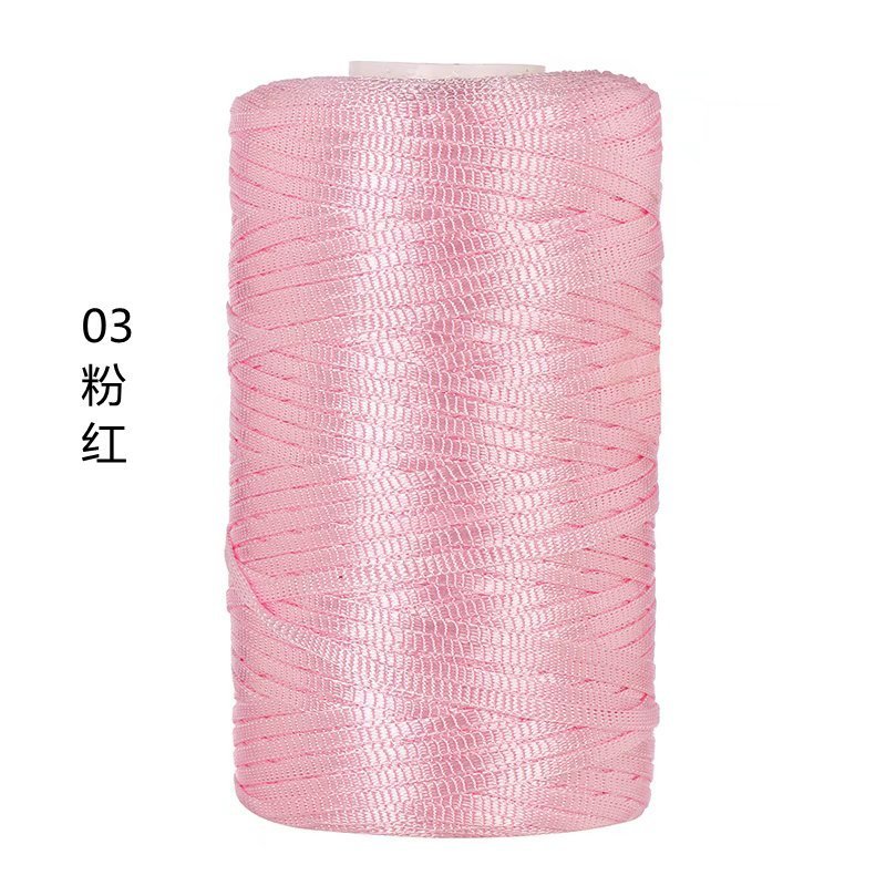 100g- Flat Ribbon Yarn 3mm | Tape Yarn | Benang Kait Nylon Riben Yarn