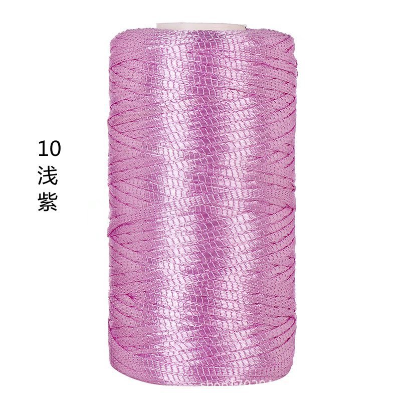 100g- Flat Ribbon Yarn 3mm | Tape Yarn | Benang Kait Nylon Riben Yarn