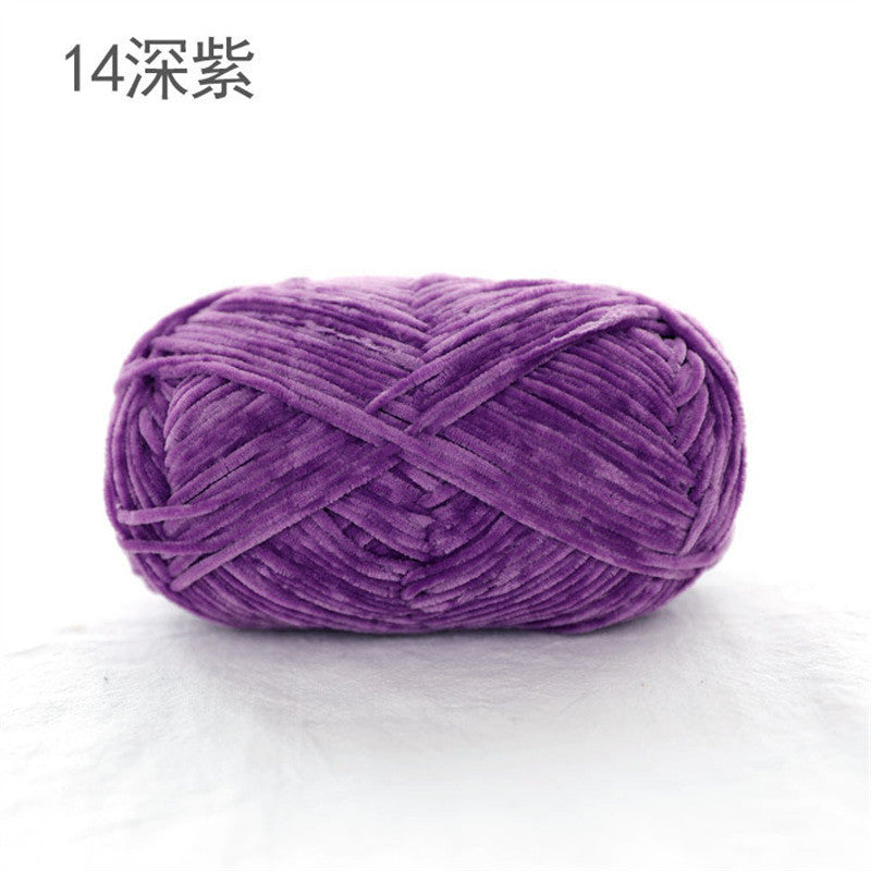 40g- Chenille Crochet Yarn 2mm | Crochet Knitting Yarn | Soft Velvet Yarn for Amigurumi Dolls 雪尼尔毛线