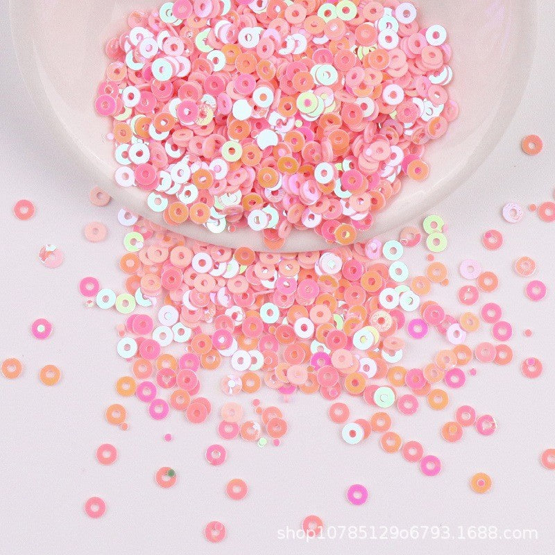4mm- Premium Iridescent PVC Round Sequins | Flat Paillettes | Shiny Sequin | Labuci Manik Baju