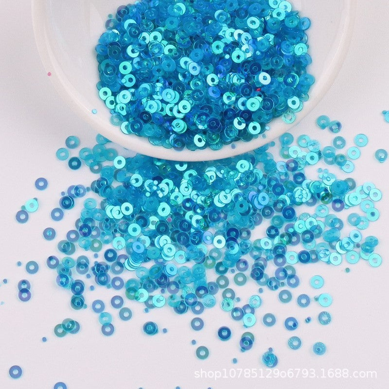 4mm- Premium Iridescent PVC Round Sequins | Flat Paillettes | Shiny Sequin | Labuci Manik Baju