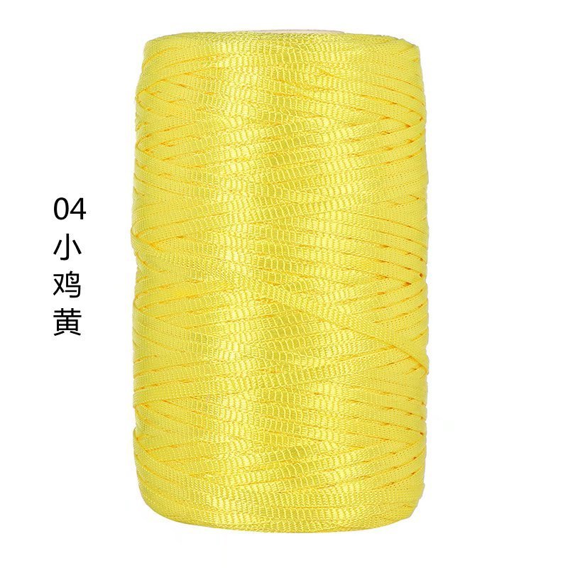 100g- Flat Ribbon Yarn 3mm | Tape Yarn | Benang Kait Nylon Riben Yarn