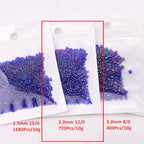 720pcs- Manik Baju | 2mm Glass Seed Beads | AB Transparent Imitation Beads | DIY Crafts & Jewelry Sewing Beads