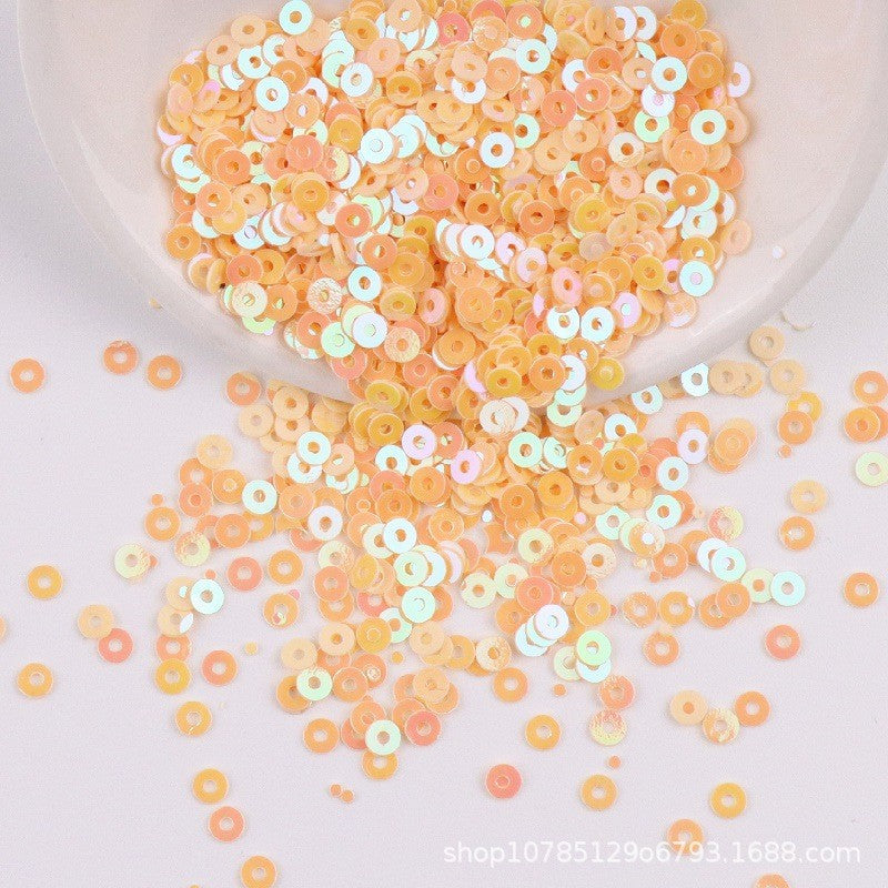 4mm- Premium Iridescent PVC Round Sequins | Flat Paillettes | Shiny Sequin | Labuci Manik Baju