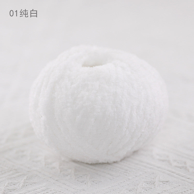 3ply Polyester Fluffy Yarn | Benang Kait | Soft Thin yarn | Crochet Knitting Yarn | 小可爱 萌小爱短绒绒线