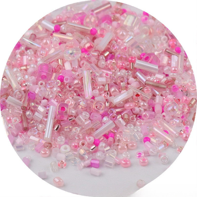 10g- Classic Mixed-Sizes Glass Beads | Tube & Round Beads for DIY Beading & Sewing | Manik Baju