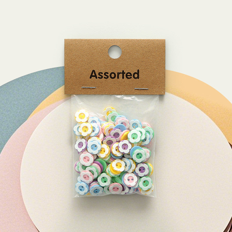 Colorful Resin Buttons Mix – Children’s DIY Craft Buttons for Handmade Projects | Butang Cantik Murah | Assorted Button