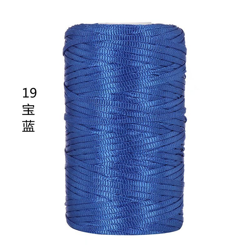 100g- Flat Ribbon Yarn 3mm | Tape Yarn | Benang Kait Nylon Riben Yarn