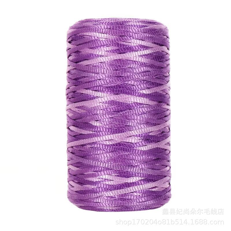 100g- Flat Ribbon Yarn 3mm | Tape Yarn | Benang Kait Nylon Riben Yarn