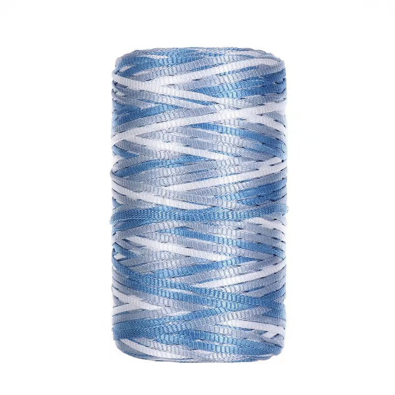100g- Flat Ribbon Yarn 3mm | Tape Yarn | Benang Kait Nylon Riben Yarn