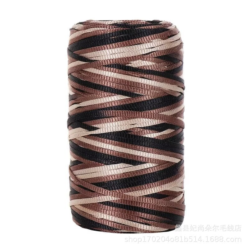 100g- Flat Ribbon Yarn 3mm | Tape Yarn | Benang Kait Nylon Riben Yarn