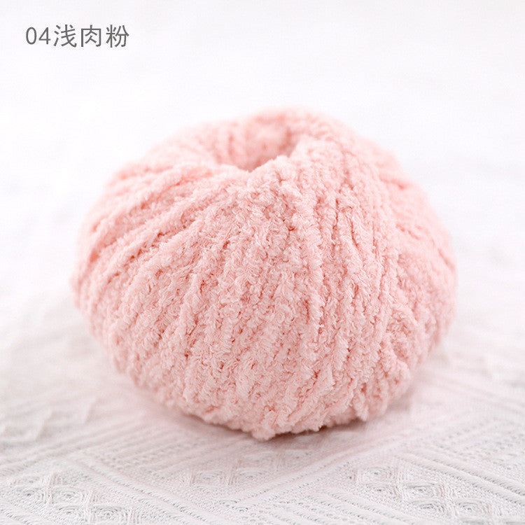 3ply Polyester Fluffy Yarn | Benang Kait | Soft Thin yarn | Crochet Knitting Yarn | 小可爱 萌小爱短绒绒线