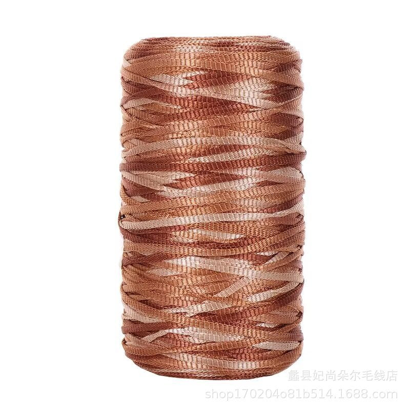 100g- Flat Ribbon Yarn 3mm | Tape Yarn | Benang Kait Nylon Riben Yarn
