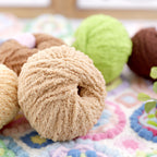3ply Polyester Fluffy Yarn | Benang Kait | Soft Thin yarn | Crochet Knitting Yarn | 小可爱 萌小爱短绒绒线
