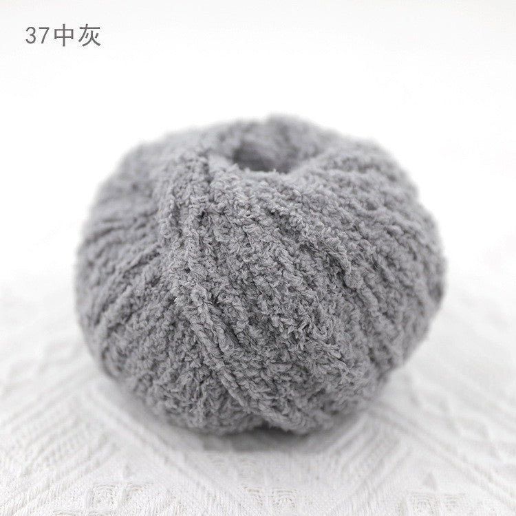 3ply Polyester Fluffy Yarn | Benang Kait | Soft Thin yarn | Crochet Knitting Yarn | 小可爱 萌小爱短绒绒线