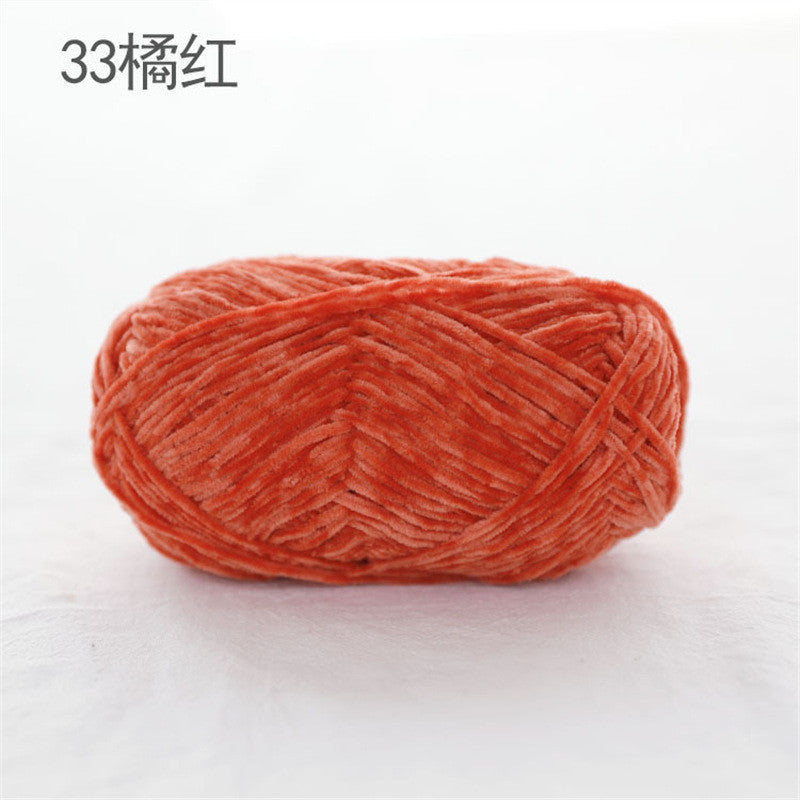 40g- Chenille Crochet Yarn 2mm | Crochet Knitting Yarn | Soft Velvet Yarn for Amigurumi Dolls 雪尼尔毛线