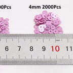 4mm- Premium Iridescent PVC Round Sequins | Flat Paillettes | Shiny Sequin | Labuci Manik Baju