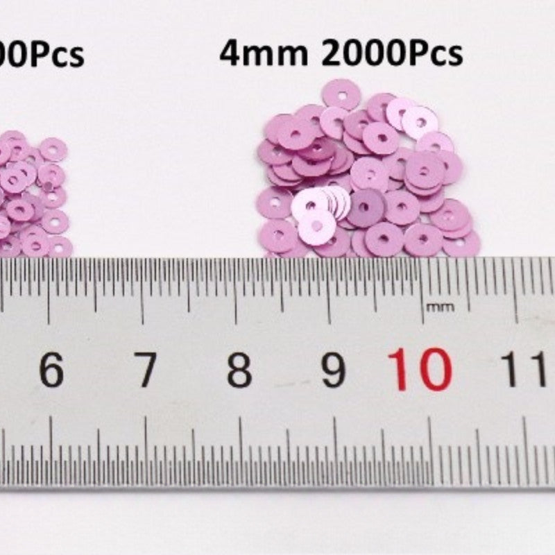 4mm- Premium Iridescent PVC Round Sequins | Flat Paillettes | Shiny Sequin | Labuci Manik Baju