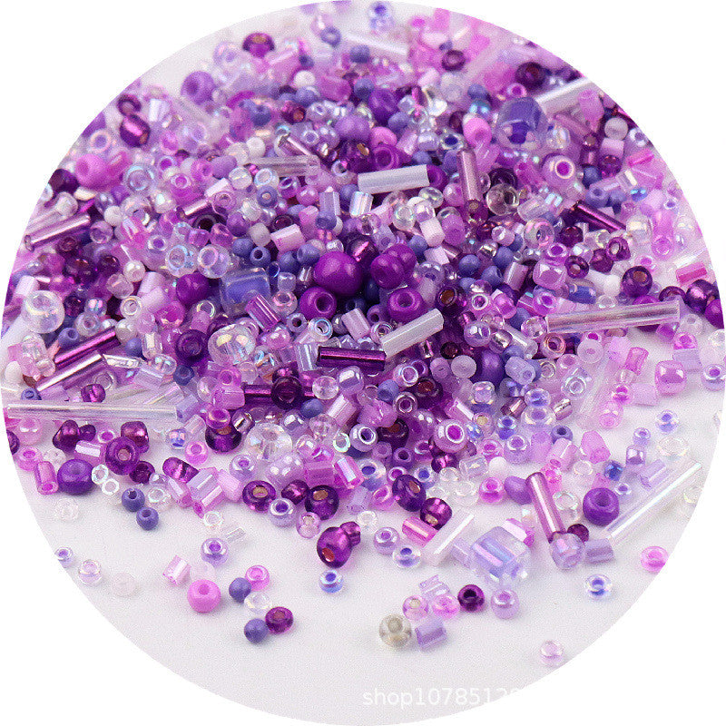 10g- Classic Mixed-Sizes Glass Beads | Tube & Round Beads for DIY Beading & Sewing | Manik Baju