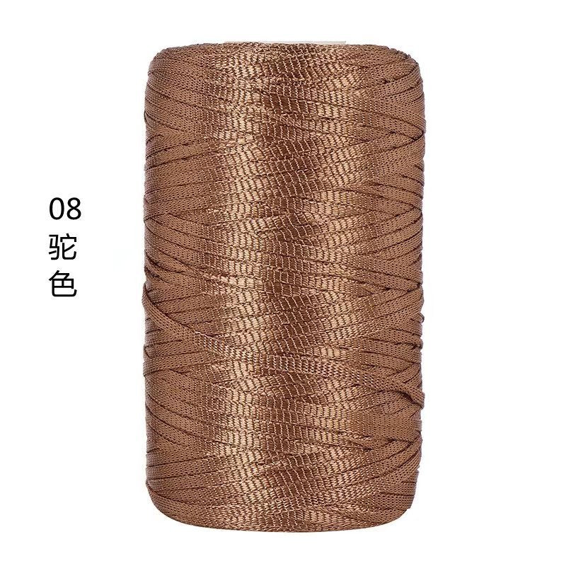 100g- Flat Ribbon Yarn 3mm | Tape Yarn | Benang Kait Nylon Riben Yarn