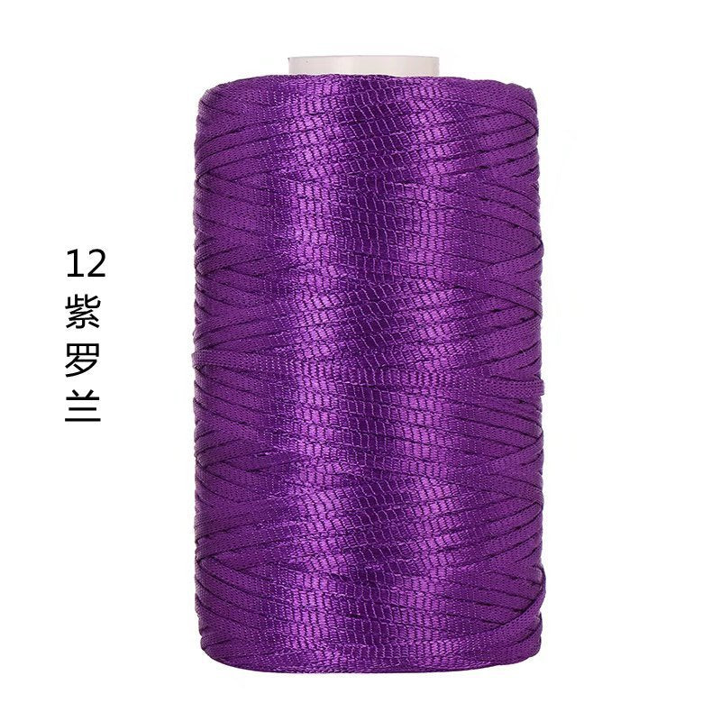 100g- Flat Ribbon Yarn 3mm | Tape Yarn | Benang Kait Nylon Riben Yarn