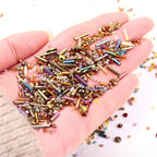 10g- Classic Mixed-Sizes Glass Beads | Tube & Round Beads for DIY Beading & Sewing | Manik Baju