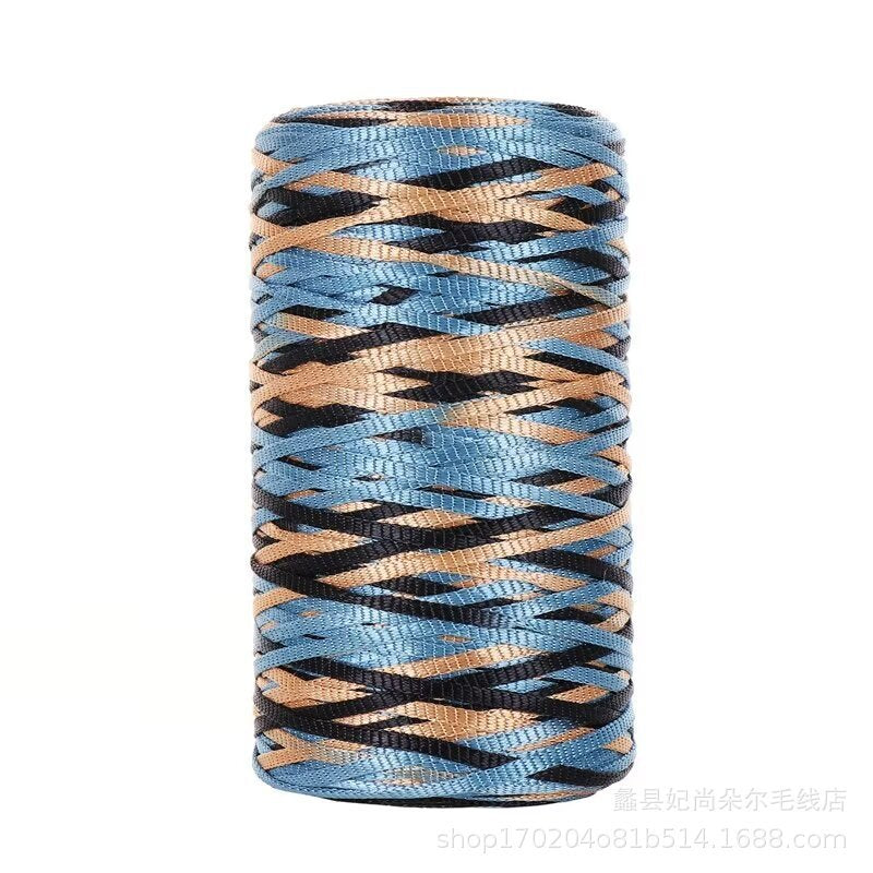 100g- Flat Ribbon Yarn 3mm | Tape Yarn | Benang Kait Nylon Riben Yarn