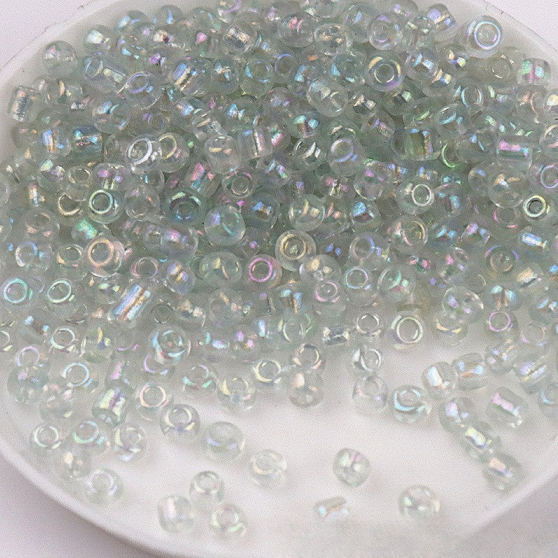 720pcs- Manik Baju | 2mm Glass Seed Beads | AB Transparent Imitation Beads | DIY Crafts & Jewelry Sewing Beads