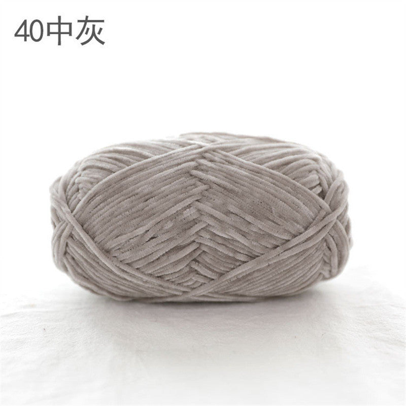 40g- Chenille Crochet Yarn 2mm | Crochet Knitting Yarn | Soft Velvet Yarn for Amigurumi Dolls 雪尼尔毛线