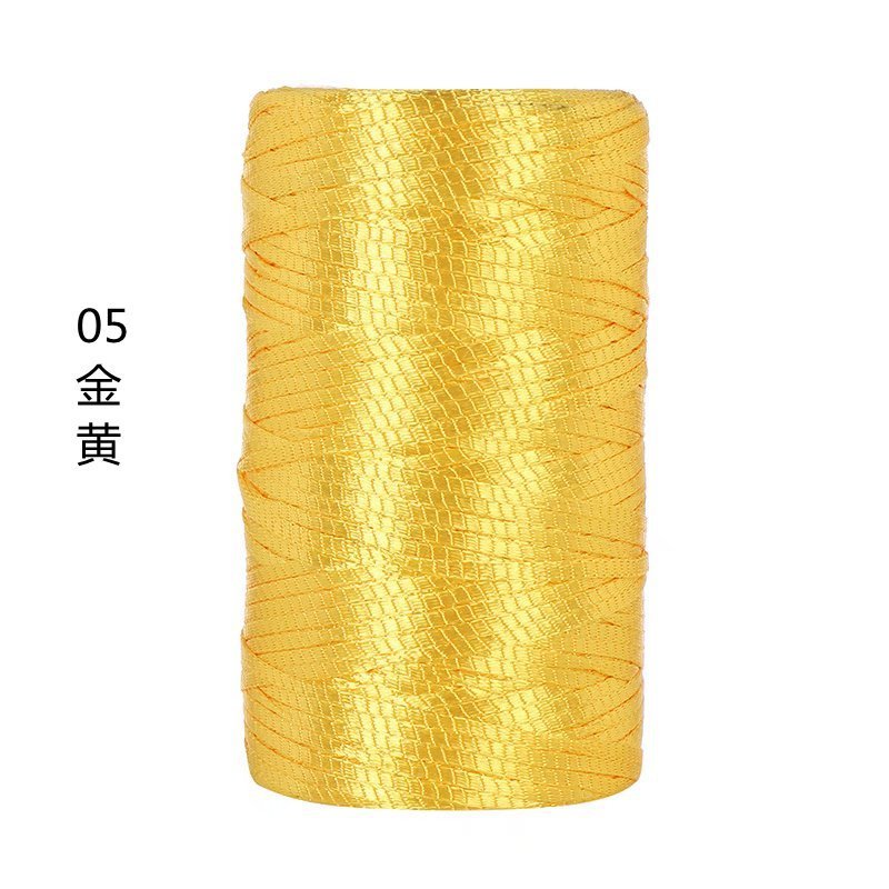 100g- Flat Ribbon Yarn 3mm | Tape Yarn | Benang Kait Nylon Riben Yarn
