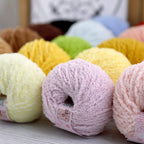3ply Polyester Fluffy Yarn | Benang Kait | Soft Thin yarn | Crochet Knitting Yarn | 小可爱 萌小爱短绒绒线