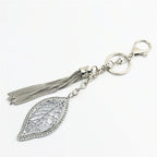 Fashion Rhinestone Leaf Pendant | DIY Keychain, Bag Charm | Bag Hardware Metal Accessories