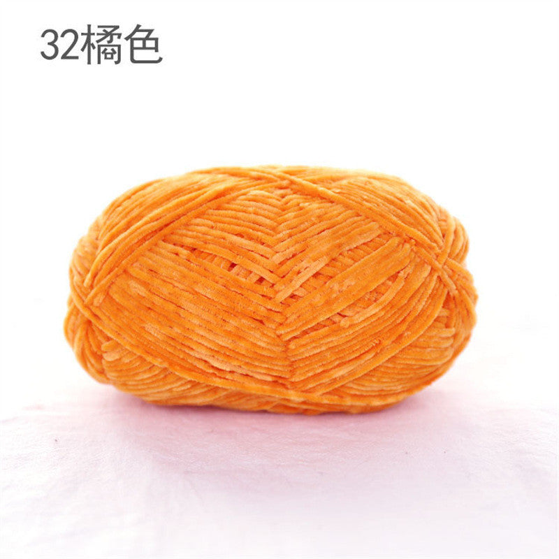 40g- Chenille Crochet Yarn 2mm | Crochet Knitting Yarn | Soft Velvet Yarn for Amigurumi Dolls 雪尼尔毛线