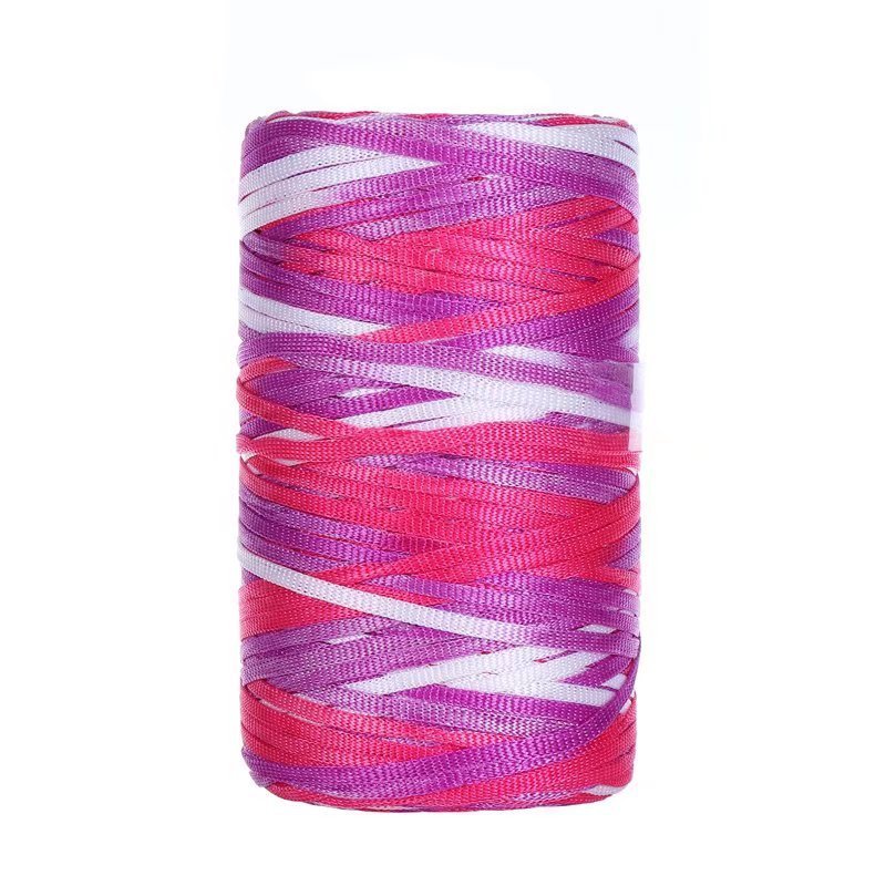 100g- Flat Ribbon Yarn 3mm | Tape Yarn | Benang Kait Nylon Riben Yarn