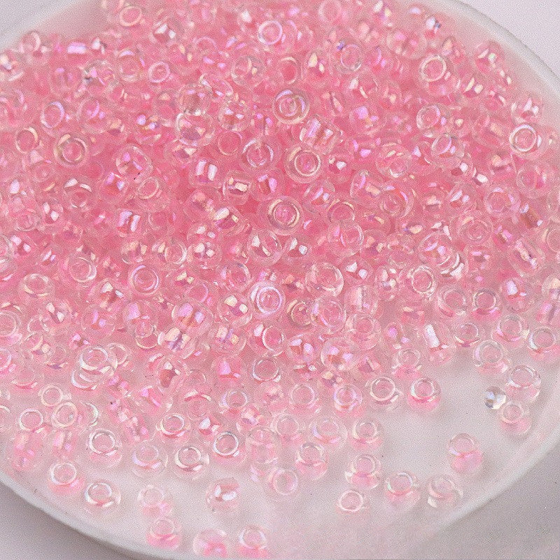 720pcs- Manik Baju | 2mm Glass Seed Beads | AB Transparent Imitation Beads | DIY Crafts & Jewelry Sewing Beads
