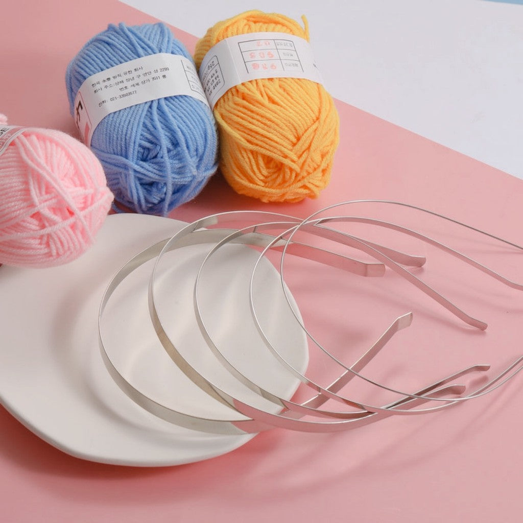 5pcs- Stainless Steel Headband Base | DIY Crochet Hair Accessory Material | Hairband Frame | Sepit Cekak Rambut Besi