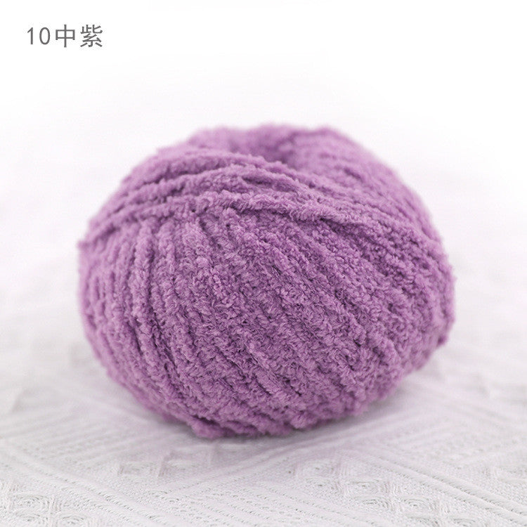 3ply Polyester Fluffy Yarn | Benang Kait | Soft Thin yarn | Crochet Knitting Yarn | 小可爱 萌小爱短绒绒线