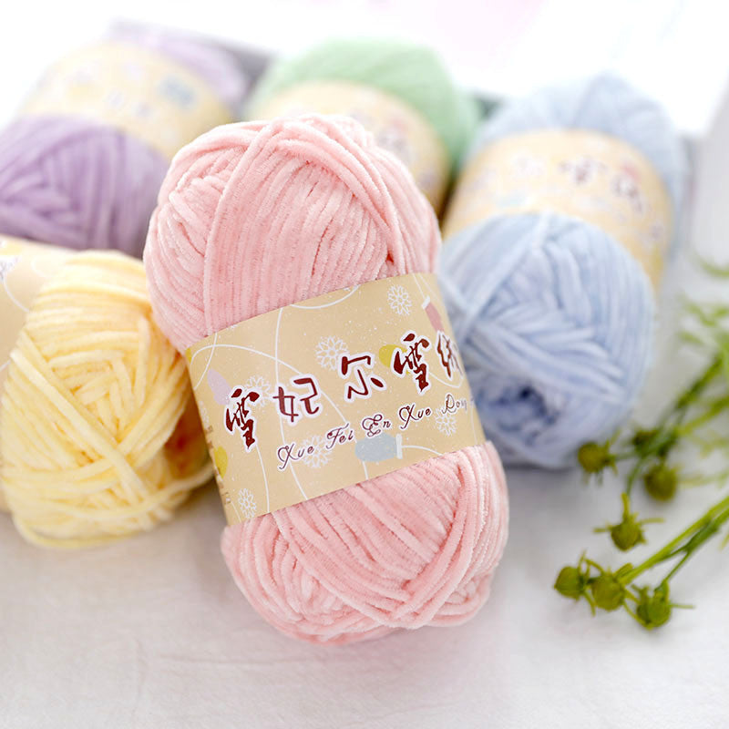 40g- Chenille Crochet Yarn 2mm | Crochet Knitting Yarn | Soft Velvet Yarn for Amigurumi Dolls 雪尼尔毛线