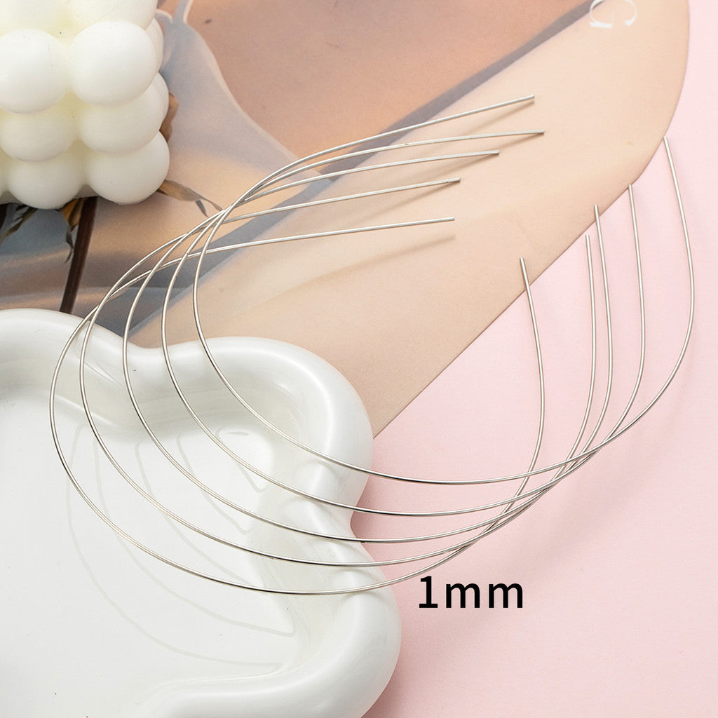 5pcs- Stainless Steel Headband Base | DIY Crochet Hair Accessory Material | Hairband Frame | Sepit Cekak Rambut Besi