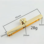 Metal Twist Lock Bag Accessories  | Turn Lock for Handbags & Purse | Metal Rectangle Lock Clasps Bag Closure Buckle