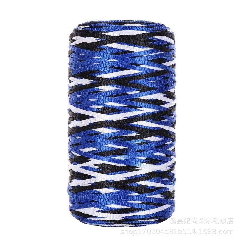 100g- Flat Ribbon Yarn 3mm | Tape Yarn | Benang Kait Nylon Riben Yarn