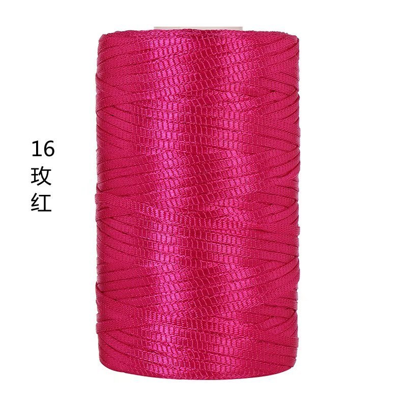 100g- Flat Ribbon Yarn 3mm | Tape Yarn | Benang Kait Nylon Riben Yarn