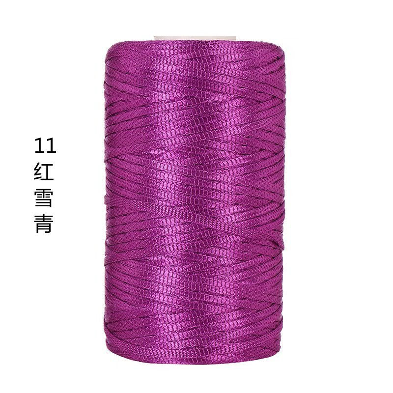 100g- Flat Ribbon Yarn 3mm | Tape Yarn | Benang Kait Nylon Riben Yarn