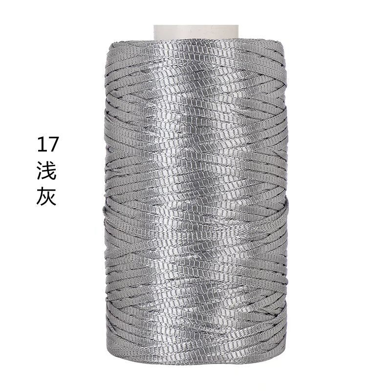 100g- Flat Ribbon Yarn 3mm | Tape Yarn | Benang Kait Nylon Riben Yarn