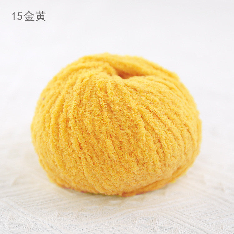 3ply Polyester Fluffy Yarn | Benang Kait | Soft Thin yarn | Crochet Knitting Yarn | 小可爱 萌小爱短绒绒线