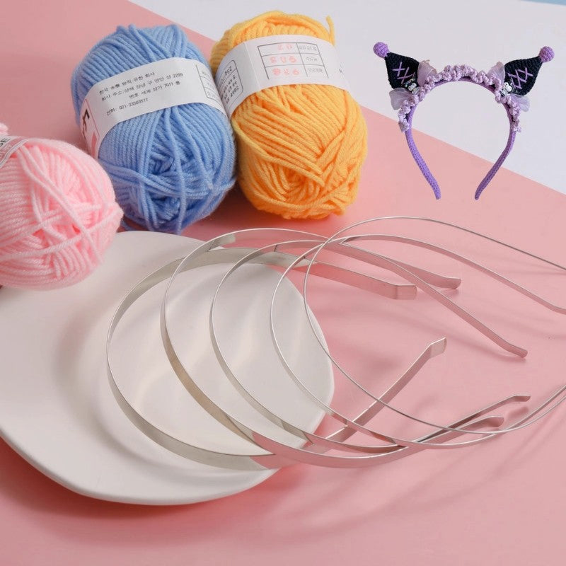 5pcs- Stainless Steel Headband Base | DIY Crochet Hair Accessory Material | Hairband Frame | Sepit Cekak Rambut Besi