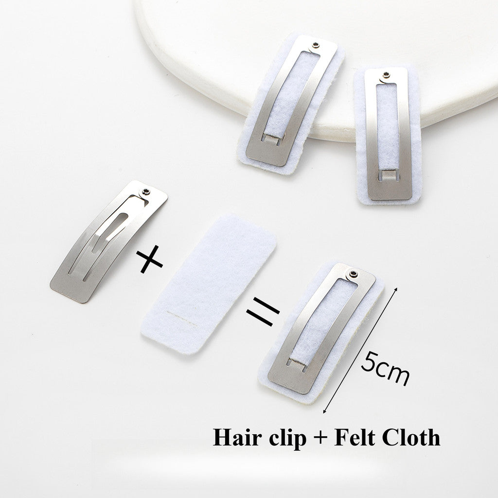 10pcs- DIY Hair Clip Base | Non-woven Fabric Pad | Hair Accessories | DIY Crochet & Sewing Accessory Base