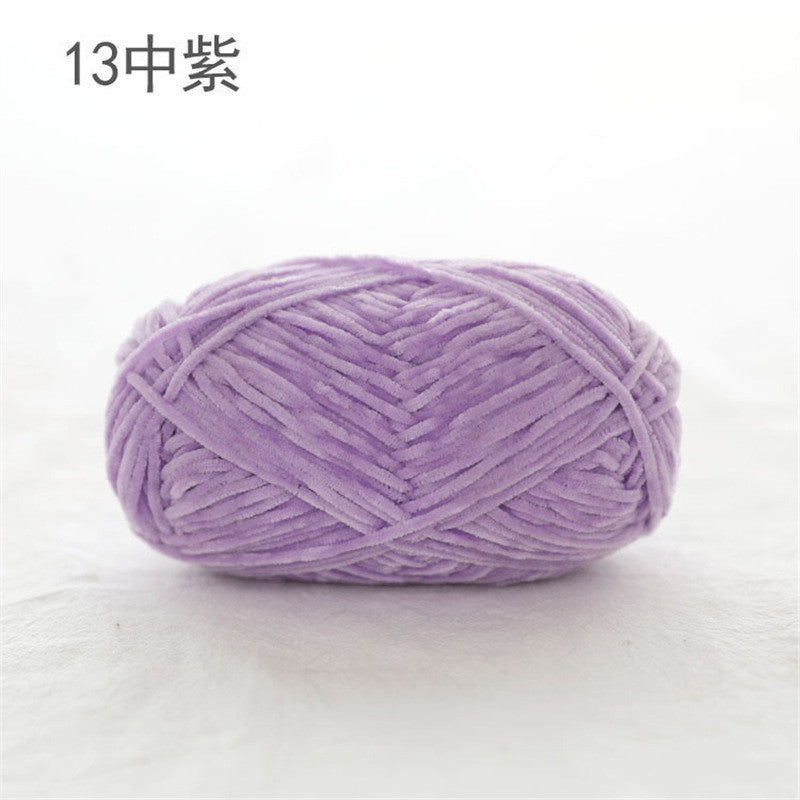 40g- Chenille Crochet Yarn 2mm | Crochet Knitting Yarn | Soft Velvet Yarn for Amigurumi Dolls 雪尼尔毛线