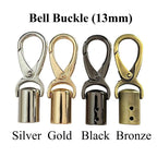 2pcs- Bell Buckle 13mm Rope Barrier End Stopper with Hook - Cangkuk Besi Kuku Kambing - DIY Crochet Accessories